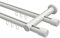 Interdeco Innenlauf Gardinenstange Weiß doppelläufig 20 mm Ø Platon Santo, 480 cm