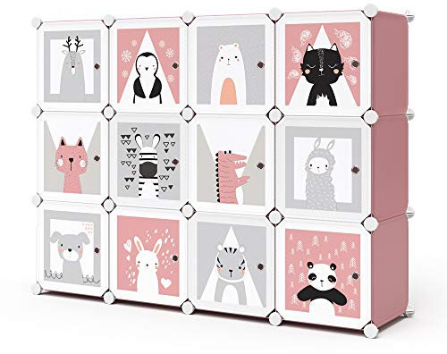 Vicco Kinderregal Andy, Rosa, 145 x 110 cm 12 Fächer