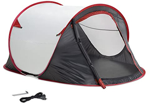 JEMIDI Pop Up Zelt für 2 Personen - Wurfzelt wasserdicht - 2 Mann Campingzelt - Trekkingzelt Strandzelt Festival Zelt Angel Zelt- kleines Packmaß - schnellaufbau