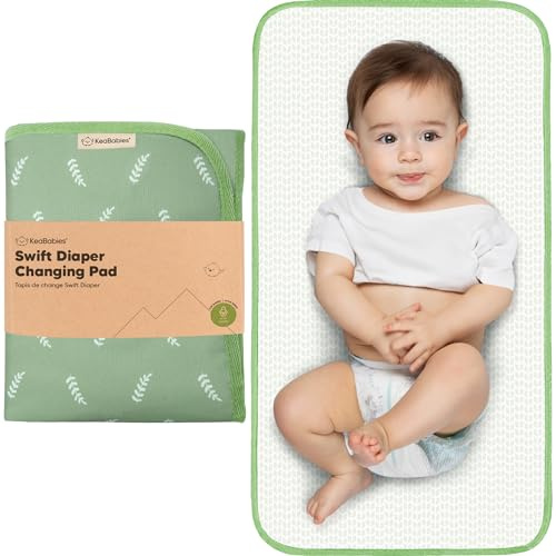 KeaBabies Portable Diaper Changing Pad, Easy Wipe Clean, 25x13 (Acacia)