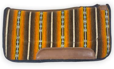 Diamond Wool Contoured Felt Ranch Western Saddle Pad for Horses 30x30-1/2 Thickness, Wilderness