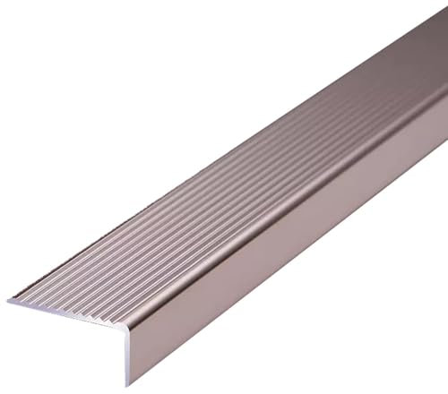ILOOXI Winkelprofil Treppenkantenprofil Aluminium Treppenwinkel L-Form Kantenschutzprofil Treppen Kanten & Stufen Winkel Schutzprofil Für Parkett Und Laminat(Purple,10 Pcs)