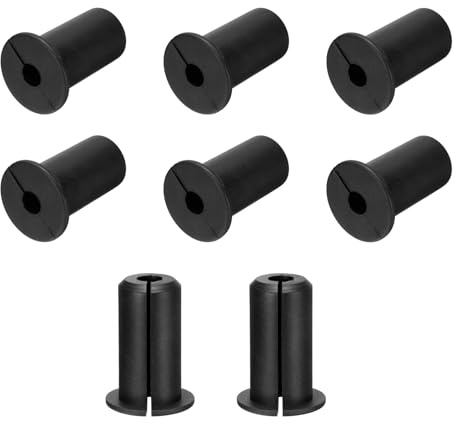 QUARKZMAN 8Pcs Pasacables de Pared para Cables de 3/4 Pulgadas, Pasacables de Pared de Silicona para Enrutamiento de Cables, Accesorios de Kit de Paso de Cables en la Pared, Negro