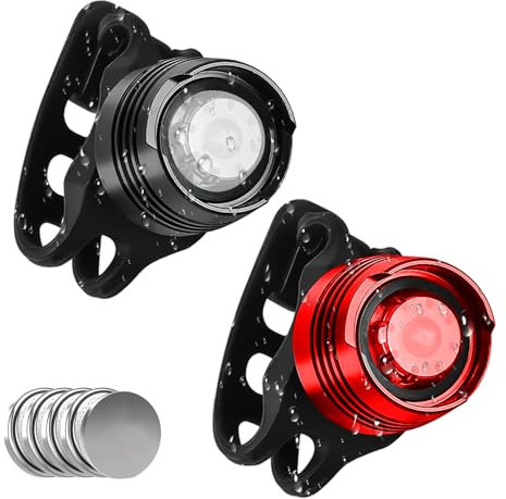 Bike Lights Front and Back, Bicycle Battery Headlight Taillight Lightweight LED Cycle Light Front and Rear Waterproof Mountain Bike Lights for Cycling Safety