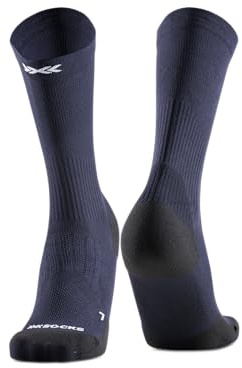 X-Socks Core Sport Light Crew - Calze Compressive per Corsa, Ciclismo & Sport - Supporto per Tendini, Muscoli e Articolazioni - Comfort e Prestazioni Migliorate - Nero/Bianco, 45-47