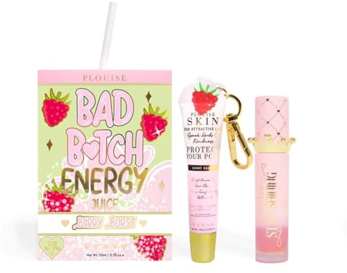 Louise P Lip Care Duo Set, Lip Conditioner and Oil, Hydrating and Nourishing Treatment (Berry Burst)