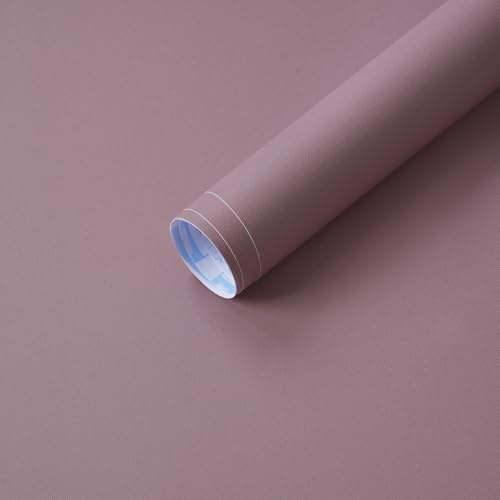 Timeet Self Adhesive Wallpaper Matte Dark Pink Contact Paper 40CMx10M Waterproof Peel and Stick Wallpaper Removable Sticky Back Plastic Paper Vinyl Film for Wall Furniture