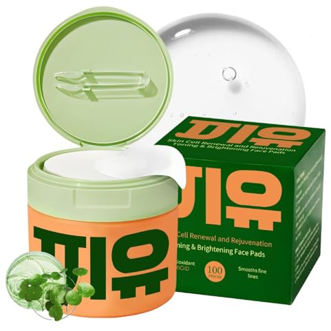 100 PCS Centella Korean Toner Pads - Moisturizing Cotton Pads - Hydrating Exfoliating Toner Pads - Facial Cotton Pad with Snail Mucin Lighten Dullness - Face Pads Reduce Wrinkles & Boost Firmness
