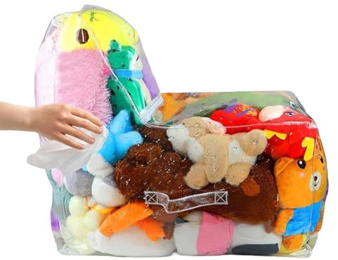Almacenamiento De Peluches Con Diseño Transparente, Funda Grande Silla Saco Judías Para Almacenar Peluches, Organizador De Juguetes Para Hogar Guardería Aula Infantil