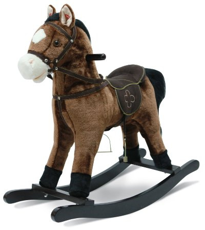Bayer Chic 2000 Cheval à Bascule Joe, Animal à Bascule avec Son, Marron foncé, Petit