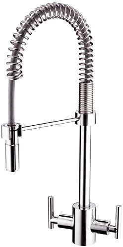 Bristan Artisan Professional Kitchen Sink Mixer Tap with Pull Out Hose and Dual Control Lever Handles, Chrome - AR SNKPRO C