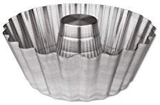 STAMPO DA FORNO IN ALLUMINIO RUOTO FORMA BABA' C/CONO CIAMBELLA BUDINO TORTE RUSTICI - Ø cm.28 - H cm.10