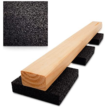 My Plast 300 alfombrillas de goma resistentes al agua para terrazas, 90 x 90 x 6 mm