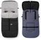 Fußsack für Kinderwagen, Interbaby | Decke für Kinderwagen, Winter, weich | Schlafsack für Kinderwagen, abnehmbar, doppelte Öffnung, einfache Reinigung, antiallergische Materialien, Schwarz