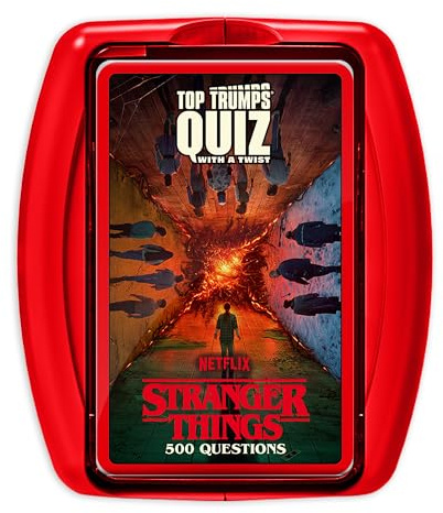 Top Trumps Stranger Things Quiz Game Travel Classic Guessing Game for 2 plus players makes a great gift for ages 15 plus
