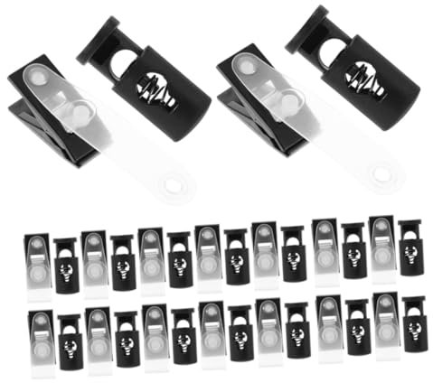 FUNOMOCYA 1 Satz Zubehör Für Gartenflaggen Robuster Clip Für Gartenflaggen Gartenfahne Stoppt Anti-Wind-fahnenclips Flaggenbefestigungsklammern Stopper Für Rasenfahnen Black Metall