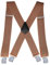Goldmiky Hosenträger Herren Breit 5 cm, Extra Stark, Elastisch und Verstellbar Mit 4 Metall Clips, für Männer bis 1,96 m Körpergröße (Braun)