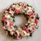 Peony Wreath 23'' Pink Elegant Spring Wreaths for Front Door, Artificial Large Floral Wreath for Wall Decor, Home Décor, Indoor Outdoor Window Decor Door Wreath Wedding Birthday Party Decoration