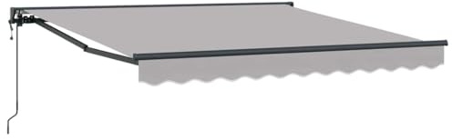 vidaXL Tenda Retrattile Grigio Chiaro 300 x 250 cm, Telo da Sole Regolabile, Design Moderno, Copertura Resistente per Giardino e terrazza, Perfetto per Esterni