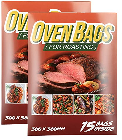30 x Backbeutel, geeignete Größe (30 cm × 38 cm), zum Backen von Hühnchen, Fisch und Gemüse (2 Packungen)