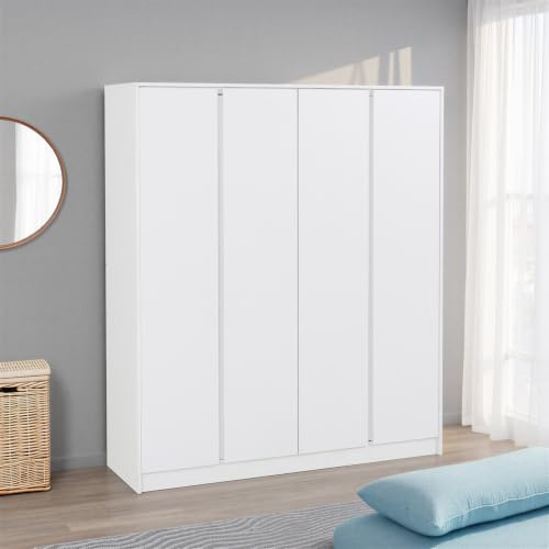 Seconique Malvern 4 Door Wardrobe in White