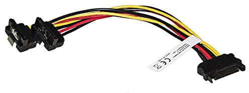 LINK LKCSATA04 - Cavo S-ata Alimentazione da 15 Pin Sata Maschio a 2 X 15 Pin Sata 90 Gradi