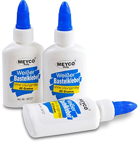 10er-Pack Bastelkleber à 40 Gramm / 10 kleine handliche Flaschen/ideal für Kinderhände/Großpackung für Kindergarten oder Zuhause