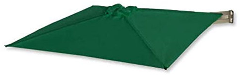 Housewares Sun Parasol Umbrella Garden Parasol Wall Mounted Cantilever, Aluminium ? 7ft / 210cm, Folding, Telescopic, Outdoor Recreation Umbrella for Courtyard/Garden/Terrac (Green)