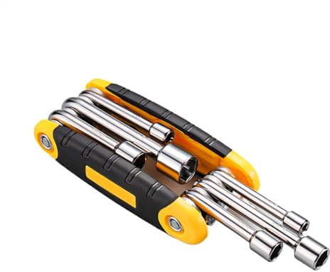 Clé à douille pliable - Jeu de clés à six pans creux pliables - Jeu d'écrous portables 6 en 1 - Petites clés Allen portables pour amis, famille