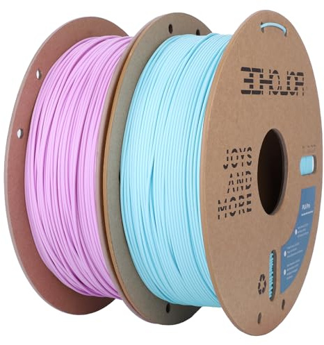 3DHoJor PLA Pro (Plus) Filament 1.75mm, 3D Printer Filament, Cardboard Spool 3D Printing Filament, Dimensional Accuracy +/- 0.03 mm-2 Pack Lilac+Baby Blue