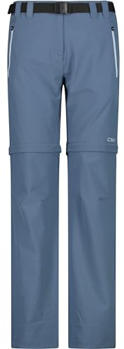 CMP Pantaloni Trekking Donna Zip‑off con Dry Function – Pantaloni Convertibili in Shorts, 4‑Way Stretch, Traspiranti e Asciugatura Rapida, Protezione UV, Outdoor e Viaggi Taglia L