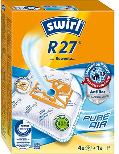 Swirl Y 204 MicroPor Plus Staubsaugerbeutel für AEG, Progress, Volta Staubsauger, Anti-Allergen-Filter, 4 Stück inkl. Filter