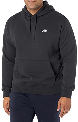 Nike Homme Club Sweat capuche, Black/Black/White, S-L EU