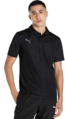 PUMA Herren Teamliga Sideline Polo Shirt, Puma Black-Puma White, XXL