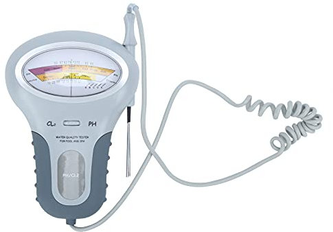 Medidor PH CL2 Probador de Agua Digital LCD Probador de pH Equipo de Prueba de Calidad del Agua de Piscina Monitorear Valor de PH y Nivel de Cloro de las Piscinas