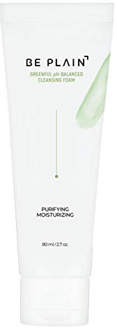 beplain Greenful pH-Balanced Cleansing Foam 5.4 fl oz (160ml) | Face wash for women & men | Gentle Scent-free Natural Cleanser | Korean skin care