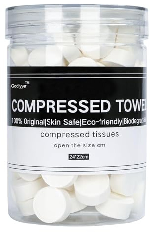 100pcs Compressed Towels Disposable Tissue Mini Portable Compressed Coin Wipes for Travel/Beauty/Salon/Outdoor Sports