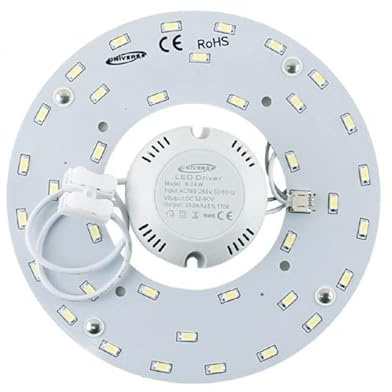 UNIVERSO CIRCOLINA MAGNETICA NEON LED PIASTRA DISCO ANELLO PLAFONIERA CIRCOLARE LAMPADA T9 G10Q 16W Ø15CM 3000K 4000K 6500K (BIANCO NATURALE)