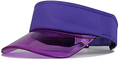 ADEADE Damen Visor Cap Retro Breite Krempe Sonnenhut UPF 50+ Sonnenschutz Strandhut Transparente Kunststoff-Sonnenblende Visor Cap Leichte Tragbar Visor Cap