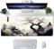 shangtushunli Japanische Weiße Mauspad, Große Kirschblüte Schreibtisch Matte, Anime Gaming Tastatur Matte, Rutschfeste Gummibasis, Großer Erweiterter Schreibtisch Schutz Für Home Office1