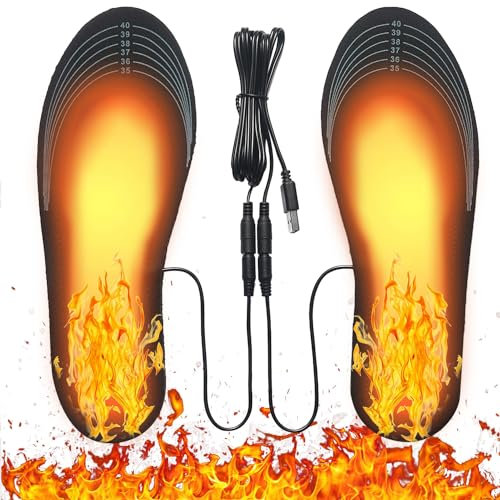 Beheizbare Einlegesohlen,Beheizbare Sohlen,Schuheinlagen Winter Beheizt,Heizeinlagen,USB Wiederaufladbare Beheizte Einlegesohlen,Wärmesohle,Einlegesohlen Winterfußwärmer