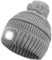 Led Mütze mit Licht Herren, USB Wiederaufladbare Beleuchtete Wintermütze, Beanie Strickmütze mit Beleuchtung, LED Mütze Zum Camping Laufen Wandern, Weihnachten Geschenk für Männer Papa Frauen - Grau