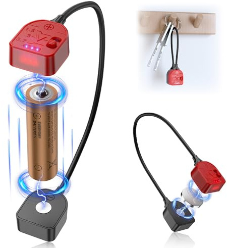 JJC Magnetic Battery Tester for AA AAA LR44 LR41 LR43 CR2032 CR2025 CR1632 CR2450 CR1616 18650 14500 16340 C D, Universal Battery Checker for 1.5V 3V and 3.7V Button Cell Batteries Household Batteries