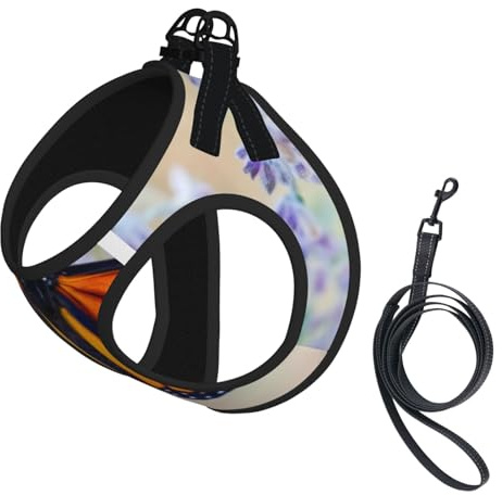 Monarch Butterfly House Small Pet Towing Vest, Adjustable Straps, Easy to Walk, Soft and Breathable Straps, Suitable for Small Dogs and Cats, Etc