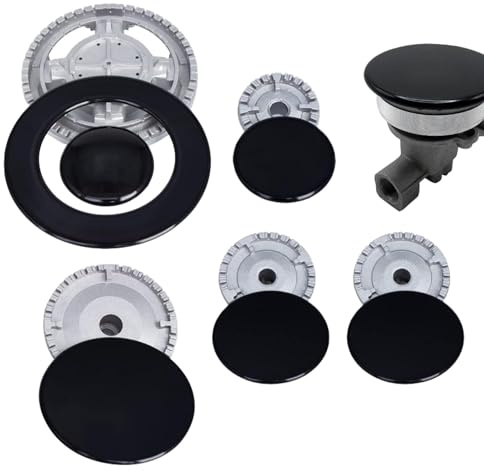 Genérico Juego de 11 Tapas para Quemadores de Cocina | Protectores Universales Resistentes al Calor | Cubrehornillas para Placas de Gas | Accesorio de Cocina Fácil de Limpiar y Mantener