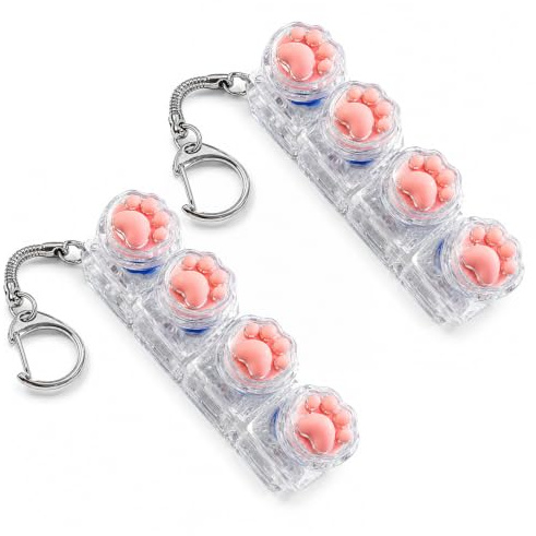 CEJAS 2 Llaveros Teclado Fidget con Diseño de Pata de Gato – Juguete Anti-Estrés Clicker para Adultos – Pasatiempo Creativo para Aliviar Ansiedad