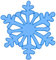 MagicGel Fensterbilder Weihnachten - Schneekristall blau (15 x 17 cm), Fensterdeko für das Basteln mit Kindern
