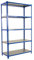 SimonRack Schwerlastregal, Lagerregal, 200x110x40 cm, Metallregal, Kellerregal, Biegestelle 200 kg, 5 Fachböden, Blau/Verzinkt - Simonclick
