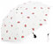 HUI JIN Regenschirm mit Farbwechsel, Erdbeermuster, magisch, wasseraktiviert, weiß, Medium