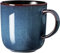 Ritzenhoff & Breker Bali Kaffeebecher, 400 ml, Runder Henkelbecher mit Farbverläufen, Skandinavisches Design mit Reaktivglasur, Steinzeug, Blau